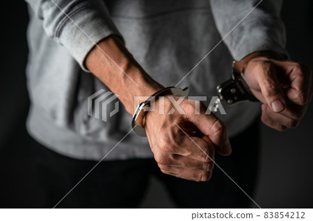 Handcuffs / arrest / man 83854212