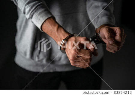 Handcuffs / arrest / man 83854213