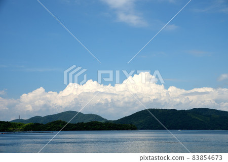 Midsummer sea and sky seen from Kasado Island Midsummer sea and sky seen from Kasado Island 83854673