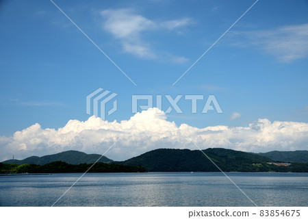 Midsummer sea and sky seen from Kasado Island Midsummer sea and sky seen from Kasado Island 83854675