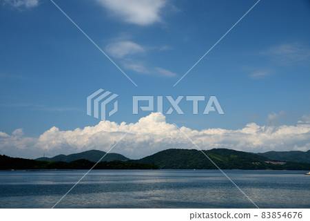 Midsummer sea and sky seen from Kasado Island 83854676