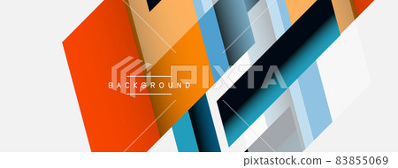 Background. Geometric diagonal square shapes and lines abstract composition. Vector illustration for wallpaper banner background or landing page Background. Geometric diagonal square shapes and lines abstract composition. Vector illustration for wallpaper banner background or landing page 83855069