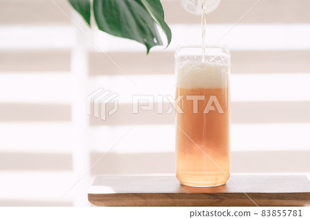 full beer in a beer mug 83855781