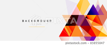 Mosaic triangles geometric background. Techno or business concept, pattern for wallpaper, banner, background, landing page 83855847
