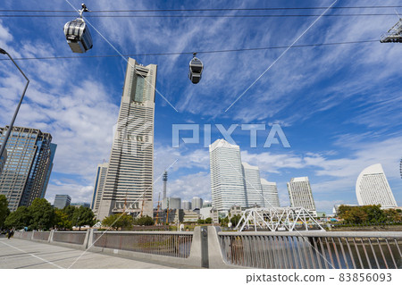 [城市景觀]橫濱港未來景觀和YOKOHAM AIR CABIN 83856093