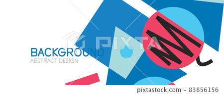 Abstract background. Blocks, lines, triangles, circles composition. Techno or business concept for wallpaper, banner, background, landing page Abstract background. Blocks, lines, triangles, circles composition. Techno or business concept for wallpaper, banner, background, landing page 83856156