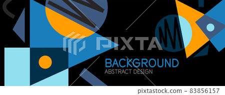 Abstract background with blocks, lines, geometric shapes. Techno or business concept for wallpaper, banner, background, landing page Abstract background with blocks, lines, geometric shapes. Techno or business concept for wallpaper, banner, background, landing page 83856157