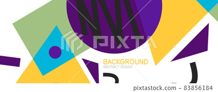 Abstract background. Blocks, lines, triangles, circles composition. Techno or business concept for wallpaper, banner, background, landing page Abstract background. Blocks, lines, triangles, circles composition. Techno or business concept for wallpaper, banner, background, landing page 83856184