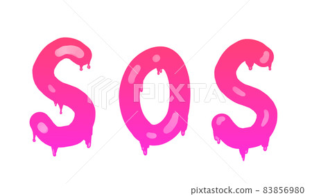 SOS史萊姆字母（紅色） 83856980