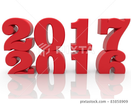 Red numbers on top of each other on white backgrounds Red numbers on top of each other on white backgrounds 83858909
