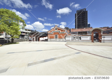 Cityscape landscape of historical ancient houses and modern buildings Cityscape landscape of historical ancient houses and modern buildings 83859680