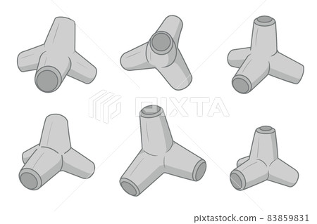 四足動物（消波塊）的 6 個插圖 [海、防波堤、釣魚點] 83859831