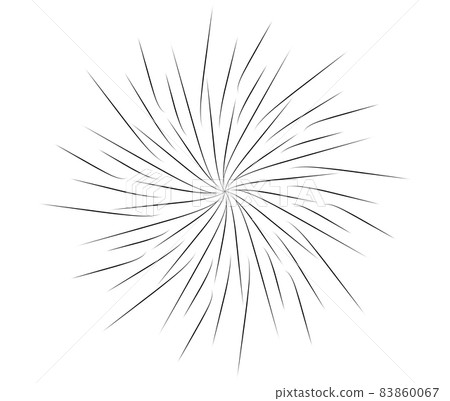 Line drawing Burst Light rays design element monochrome on white background Line drawing Burst Light rays design element monochrome on white background 83860067