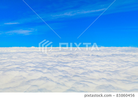[Image material] Scenery from the aircraft window (B787) 83860456