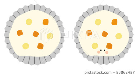 帶臉和不帶臉的鋁杯土豆沙拉 83862487