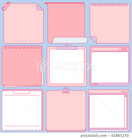 Various notepad illustrations 83865250