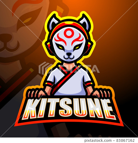 Kitsune ninja mascot esport logo design Kitsune ninja mascot esport logo design 83867162