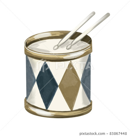 watercolor white drum. children's drum in pastel colors. watercolor white drum. children's drum in pastel colors. 83867448