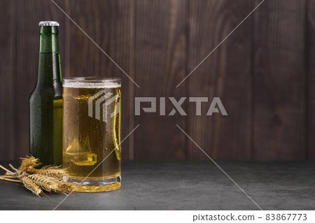 glass with beer copy space 2. High quality beautiful photo concept 83867773