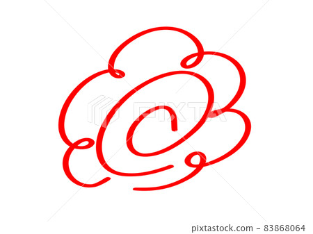 手寫花圈標記圖圖標 手寫花圈標記圖圖標 83868064