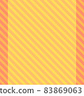 Yellow and orange diagonal and vertical stripe background 83869063