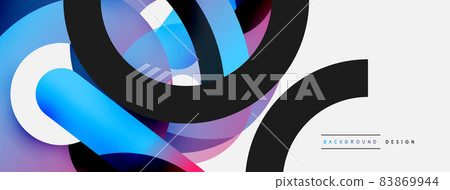 Circle abstract background. Vector illustration for wallpaper banner background card or landing page 83869944