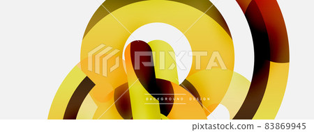 Circle abstract background. Vector illustration for wallpaper banner background card or landing page 83869945