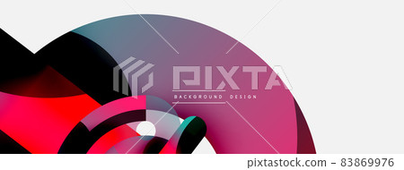 Round shapes circles and other geometric forms. Vector illustration for wallpaper banner background card or landing page Round shapes circles and other geometric forms. Vector illustration for wallpaper banner background card or landing page 83869976
