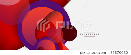 Creative geometric wallpaper. Minimal abstract background. Circles composition vector illustration for wallpaper banner background or landing page 83870080