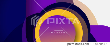 Creative geometric wallpaper. Minimal abstract background. Circles composition vector illustration for wallpaper banner background or landing page 83870416