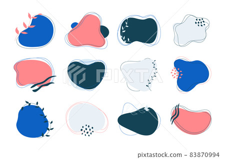 Abstract shape banners. Fluid graphic design elements with modern organic wavy forms. Vector isolated set design illustrations modern coloured element abstract banners Abstract shape banners. Fluid graphic design elements with modern organic wavy forms. Vector isolated set design illustrations modern coloured element abstract banners 83870994