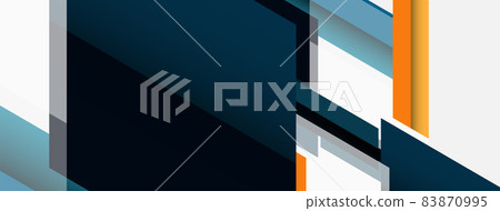 Background. Geometric diagonal square shapes and lines abstract composition. Vector illustration for wallpaper banner background or landing page Background. Geometric diagonal square shapes and lines abstract composition. Vector illustration for wallpaper banner background or landing page 83870995