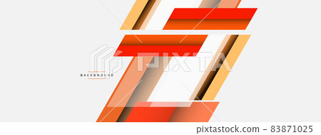 Vector background. Abstract overlapping color lines design with shadow effects. Illustration for wallpaper banner background or landing page Vector background. Abstract overlapping color lines design with shadow effects. Illustration for wallpaper banner background or landing page 83871025