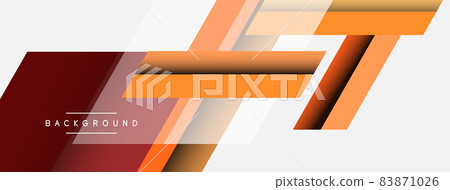Vector background. Abstract overlapping color lines design with shadow effects. Illustration for wallpaper banner background or landing page Vector background. Abstract overlapping color lines design with shadow effects. Illustration for wallpaper banner background or landing page 83871026