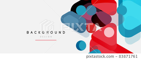 Abstract round geometric shapes and circles background. Trendy techno business template for wallpaper, banner, background or landing 83871761