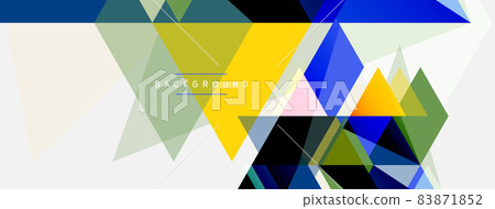 Mosaic triangles geometric background. Techno or business concept, pattern for wallpaper, banner, background, landing page 83871852