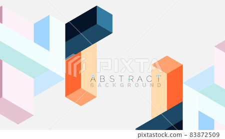 Abstract background. 3d cubes, cubic elements and blocks. Techno or business concept for wallpaper, banner, background, landing page 83872509