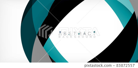 Color circle shapes, minimal geometric background. Trendy dynamic composition. Vector Illustration For Wallpaper, Banner, Background, Landing Page Color circle shapes, minimal geometric background. Trendy dynamic composition. Vector Illustration For Wallpaper, Banner, Background, Landing Page 83872557