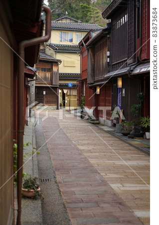 Hokuriku Kanazawa's tourist destination, unmanned Higashi Chaya district Hokuriku Kanazawa's tourist destination, unmanned Higashi Chaya district 83873684