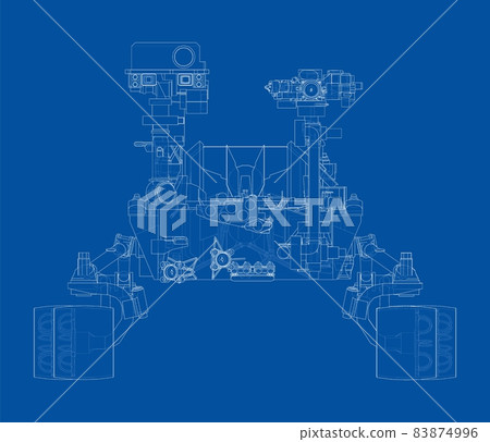 Mars Rover. Vector rendering of 3d 83874996