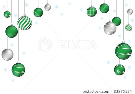 Green and silver Christmas frame Green and silver Christmas frame 83875134