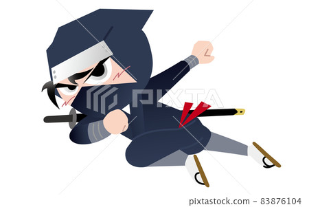 忍者奔跑黑髮 忍者奔跑黑髮 83876104