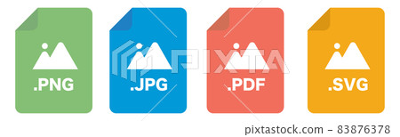 Set of various file formats 83876378