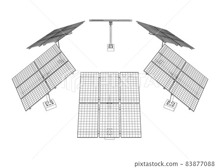 Solar Panel Concept. Vector rendering of 3d Solar Panel Concept. Vector rendering of 3d 83877088