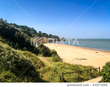 Beach and cliffs of Saint Georges De Didonne Beach and cliffs of Saint Georges De Didonne 83877890