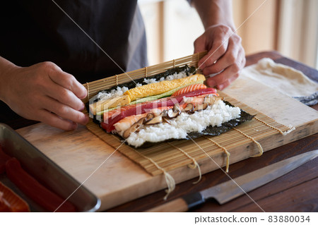 Men making Ehomaki Men making Ehomaki 83880034