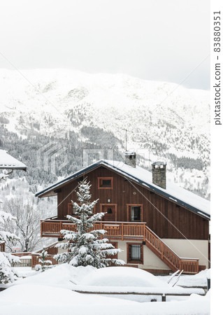 Ski resort after snow storm Ski resort after snow storm 83880351