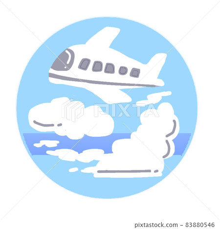 乘飛機飛越雲層的圖像 83880546