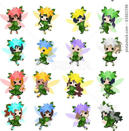 可愛的花仙子圖標 可愛的花仙子圖標 83881596