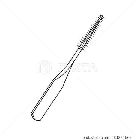 I-shaped rubber type interdental brush (line drawing) I-shaped rubber type interdental brush (line drawing) 83881665